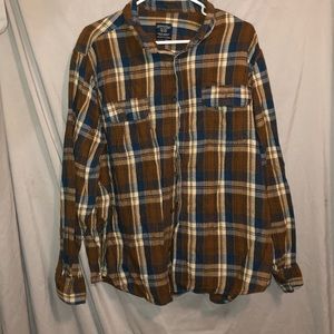Brown plaid flannel
